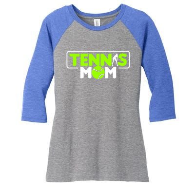 Tennis Mom Cute Gift Women's Tri-Blend 3/4-Sleeve Raglan Shirt