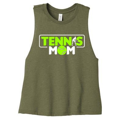 Tennis Mom Cute Gift Women's Racerback Cropped Tank