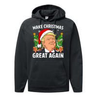 Trump Make Christmas Great Again Ugly Christmas Sweaters   Performance Fleece Hoodie