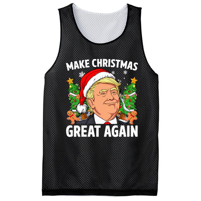 Trump Make Christmas Great Again Ugly Christmas Sweaters   Mesh Reversible Basketball Jersey Tank