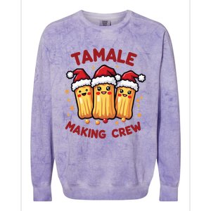 Tamale Making Crew Tamale Season Funny Mexican Squad Xmas Pjs Colorblast Crewneck Sweatshirt