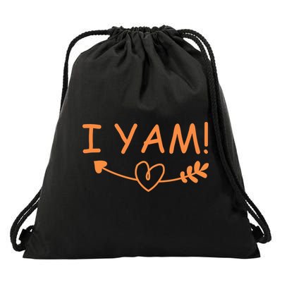 Thanksgiving Matching Couples She's My Sweet Potato I Yam Drawstring Bag