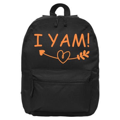 Thanksgiving Matching Couples She's My Sweet Potato I Yam 16 in Basic Backpack