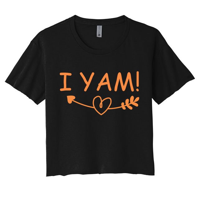 Thanksgiving Matching Couples She's My Sweet Potato I Yam Crop Top