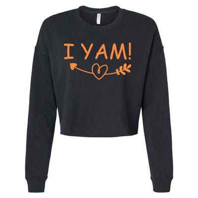 Thanksgiving Matching Couples She's My Sweet Potato I Yam Cropped Pullover Crew