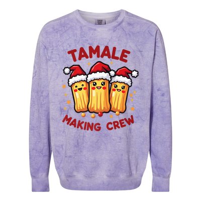 Tamale Making Crew Tamale Season Funny Mexican Squad Xmas Colorblast Crewneck Sweatshirt