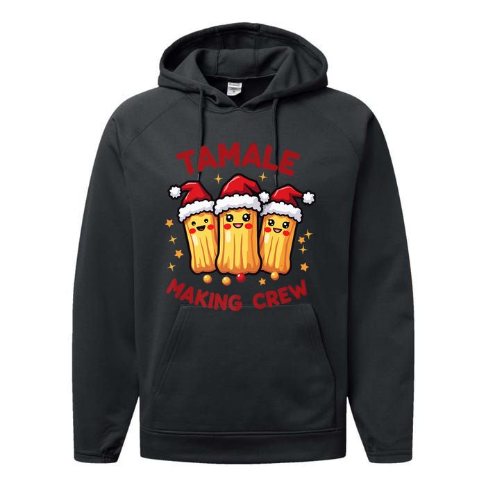 Tamale Making Crew Tamale Season Funny Mexican Squad Xmas Performance Fleece Hoodie