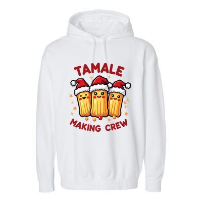 Tamale Making Crew Tamale Season Funny Mexican Squad Xmas Garment-Dyed Fleece Hoodie