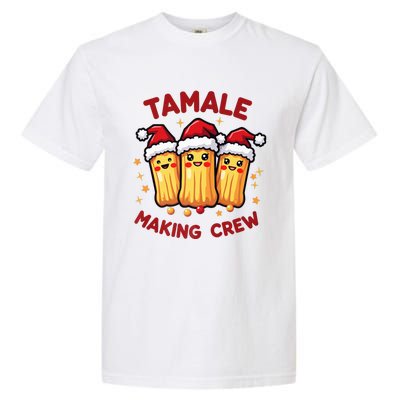 Tamale Making Crew Tamale Season Funny Mexican Squad Xmas Garment-Dyed Heavyweight T-Shirt