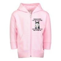 Touch My Coffee I Will Slap You So Hard Cat Coffee Lovers Toddler Zip Fleece Hoodie