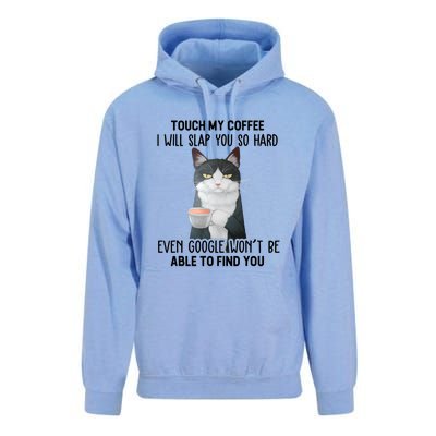 Touch My Coffee I Will Slap You So Hard Cat Coffee Lovers Unisex Surf Hoodie