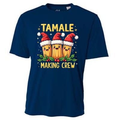 Tamale Making Crew Tamale Season Funny Mexican Christmas Cooling Performance Crew T-Shirt