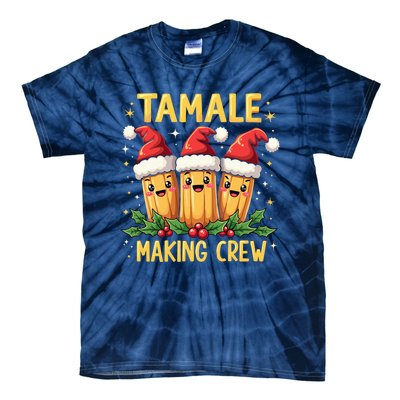 Tamale Making Crew Tamale Season Funny Mexican Christmas Tie-Dye T-Shirt