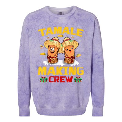 Tamale Making Crew Tamale Season Squad Funny Mexican Christmas Colorblast Crewneck Sweatshirt