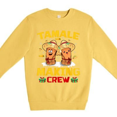 Tamale Making Crew Tamale Season Squad Funny Mexican Christmas Premium Crewneck Sweatshirt