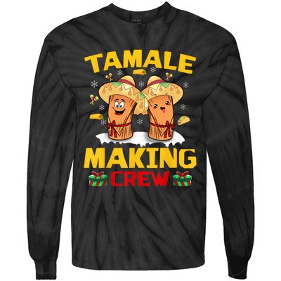 Tamale Making Crew Tamale Season Squad Funny Mexican Christmas Tie-Dye Long Sleeve Shirt