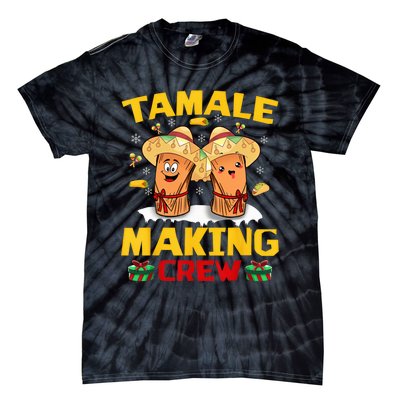 Tamale Making Crew Tamale Season Squad Funny Mexican Christmas Tie-Dye T-Shirt