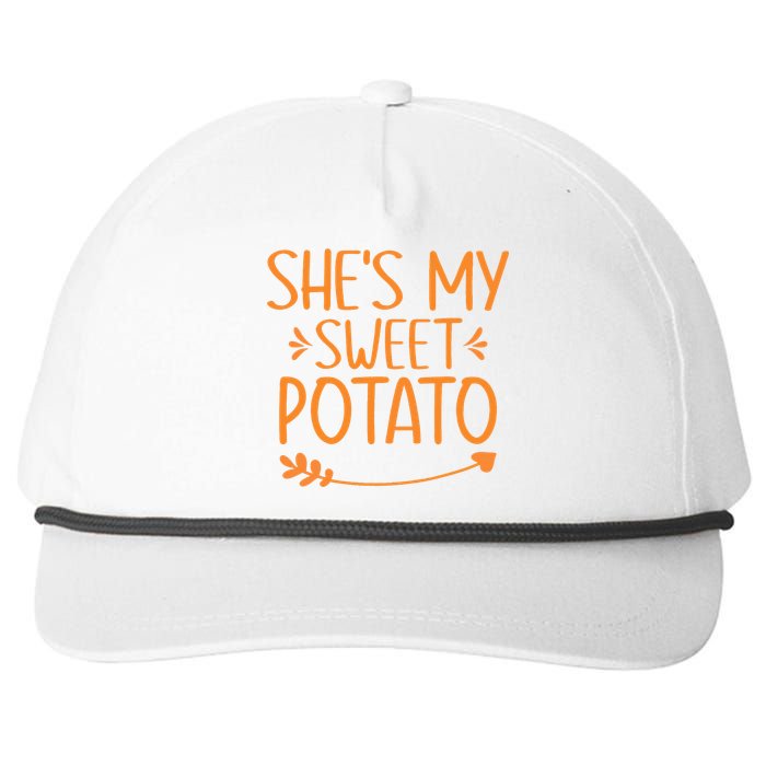 Thanksgiving Matching Couples Outfit Sweet Potato Yes I Yam Snapback Five-Panel Rope Hat