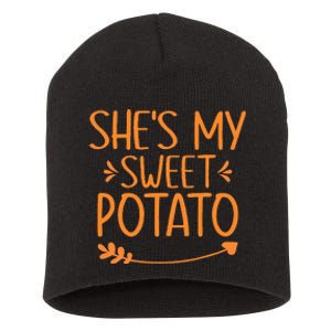 Thanksgiving Matching Couples Outfit Sweet Potato Yes I Yam Short Acrylic Beanie