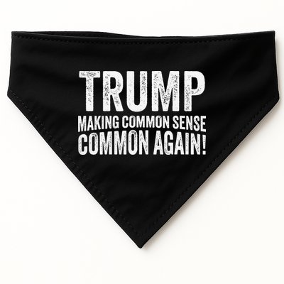 Trump Making Common Sense Common Again USA-Made Doggie Bandana