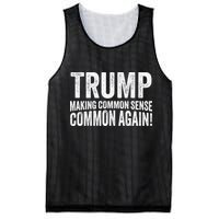 Trump Making Common Sense Common Again Mesh Reversible Basketball Jersey Tank