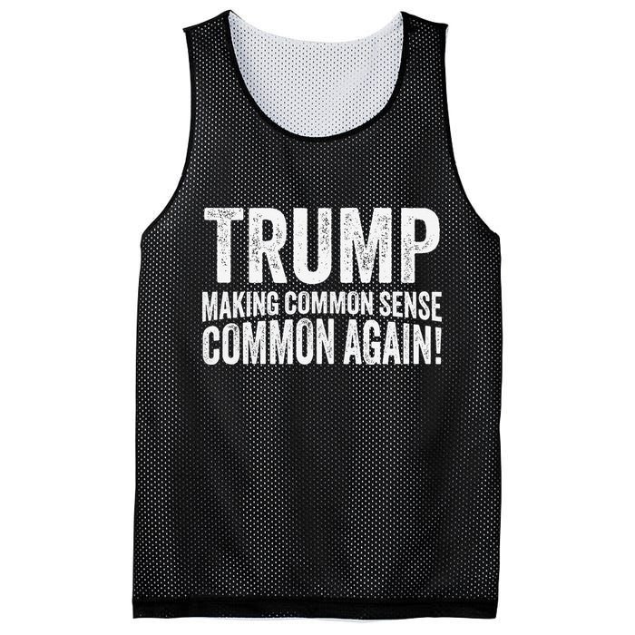 Trump Making Common Sense Common Again Mesh Reversible Basketball Jersey Tank
