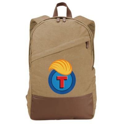 Trump Meme Coin Cotton Canvas Backpack