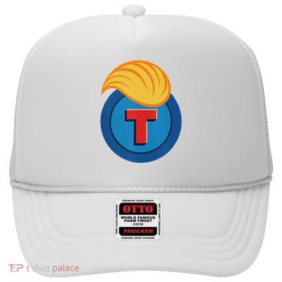Trump Meme Coin High Crown Mesh Back Trucker Hat