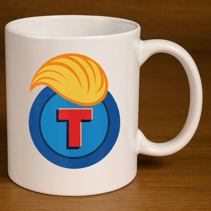 Trump Meme Coin 11oz C Handle Ceramic Mug
