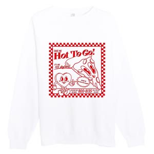 The Midwest Call Me Hot Pizza Hot To Go Premium Crewneck Sweatshirt