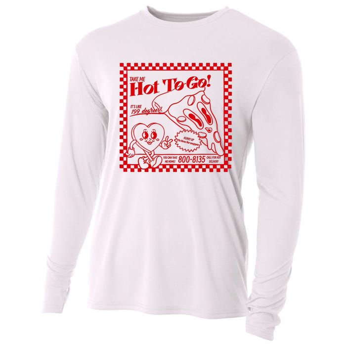 The Midwest Call Me Hot Pizza Hot To Go Cooling Performance Long Sleeve Crew