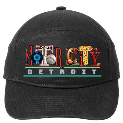 The Motor City Love A Detroit Team Fan 7-Panel Snapback Hat