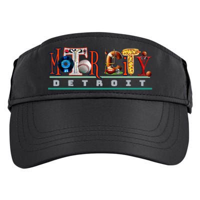 The Motor City Love A Detroit Team Fan Adult Drive Performance Visor