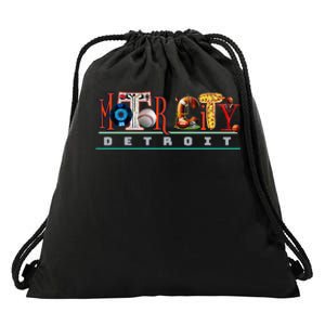 The Motor City Love A Detroit Team Fan Drawstring Bag