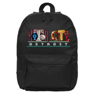 The Motor City Love A Detroit Team Fan 16 in Basic Backpack