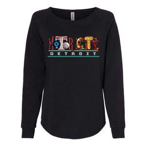 The Motor City Love A Detroit Team Fan Womens California Wash Sweatshirt