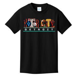 The Motor City Love A Detroit Team Fan Kids T-Shirt