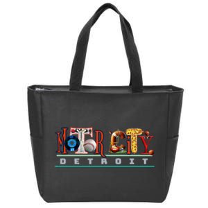 The Motor City Love A Detroit Team Fan Zip Tote Bag