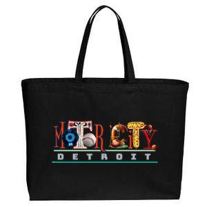 The Motor City Love A Detroit Team Fan Cotton Canvas Jumbo Tote