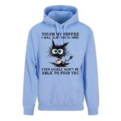 Touch My Coffee I Will Slap You So Hard Black Cat Coffee Tee Unisex Surf Hoodie