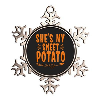 Thanksgiving Matching Couple SheS My Sweet Potato I Yam Metallic Star Ornament