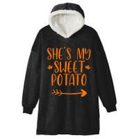 Thanksgiving Matching Couples SheS My Sweet Potato I Yam Hooded Wearable Blanket