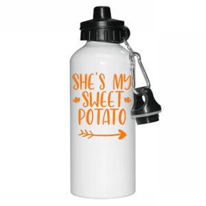 Thanksgiving Matching Couples SheS My Sweet Potato I Yam Aluminum Water Bottle