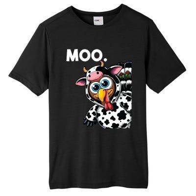 Turkey Moo Cow Costume Funny Thanksgiving Halloween Tall Fusion ChromaSoft Performance T-Shirt