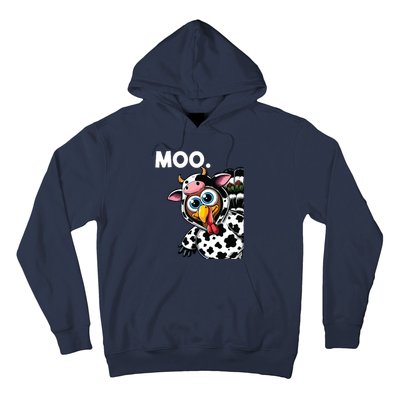 Turkey Moo Cow Costume Funny Thanksgiving Halloween Hoodie