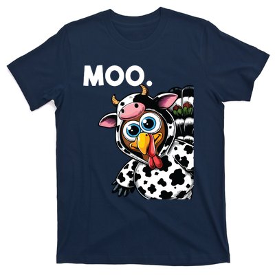 Turkey Moo Cow Costume Funny Thanksgiving Halloween T-Shirt