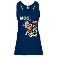 Turkey Moo Cow Costume Funny Thanksgiving Halloween Ladies Essential Flowy Tank