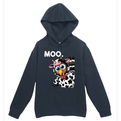 Turkey Moo Cow Costume Funny Thanksgiving Halloween Urban Pullover Hoodie