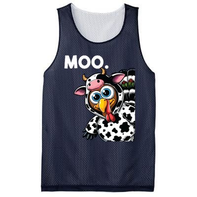 Turkey Moo Cow Costume Funny Thanksgiving Halloween Mesh Reversible Basketball Jersey Tank