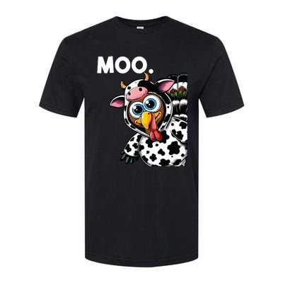 Turkey Moo Cow Costume Funny Thanksgiving Halloween Softstyle® CVC T-Shirt